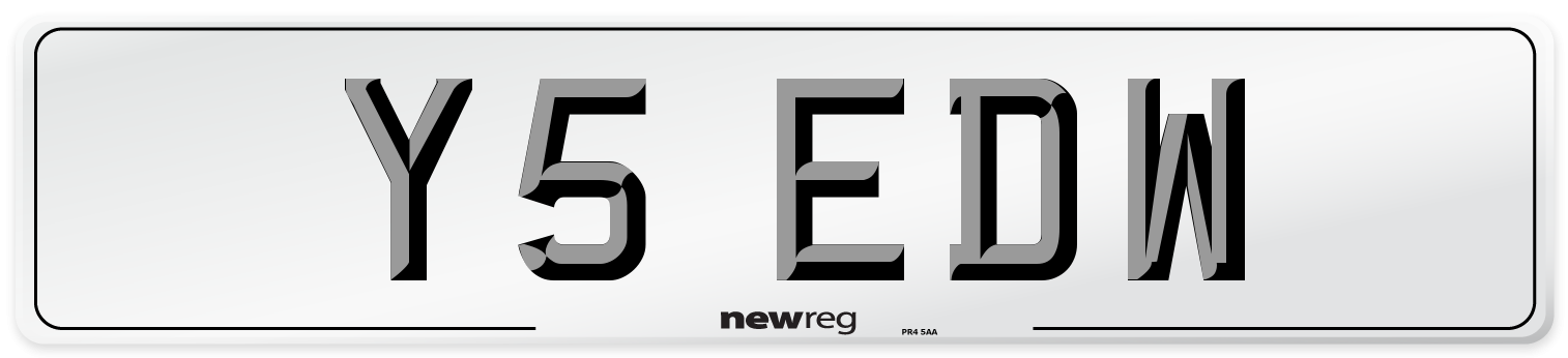 Y5 EDW Number Plate from New Reg